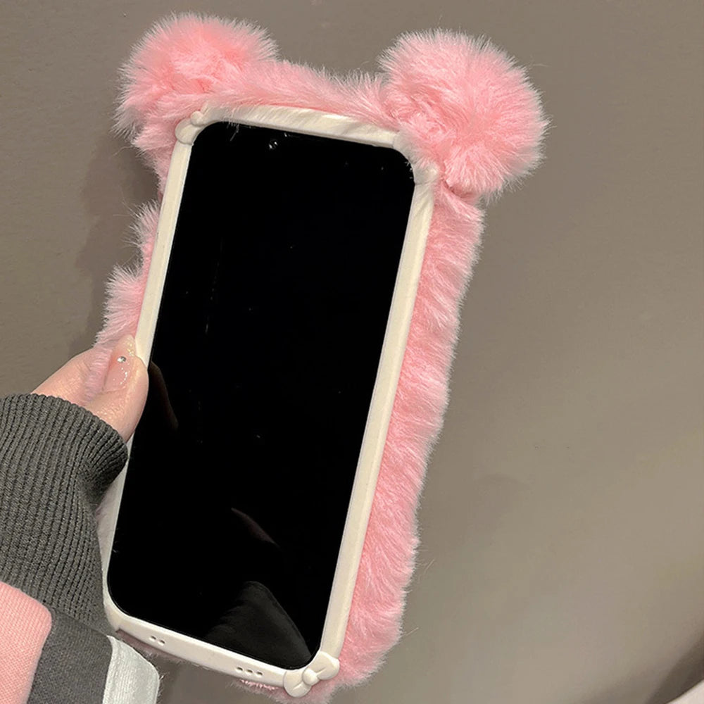 Cute Pink Plush Case C02