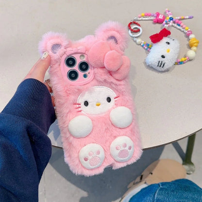 Cute Pink Plush Case C02