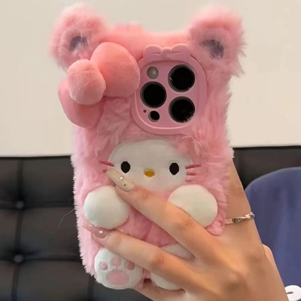 Cute Pink Plush Case C02