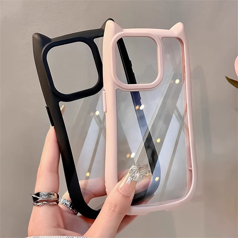 Cute Cat Ears Transparen Case 001