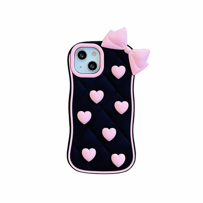 3D Cute Bowknot Heart Case T002