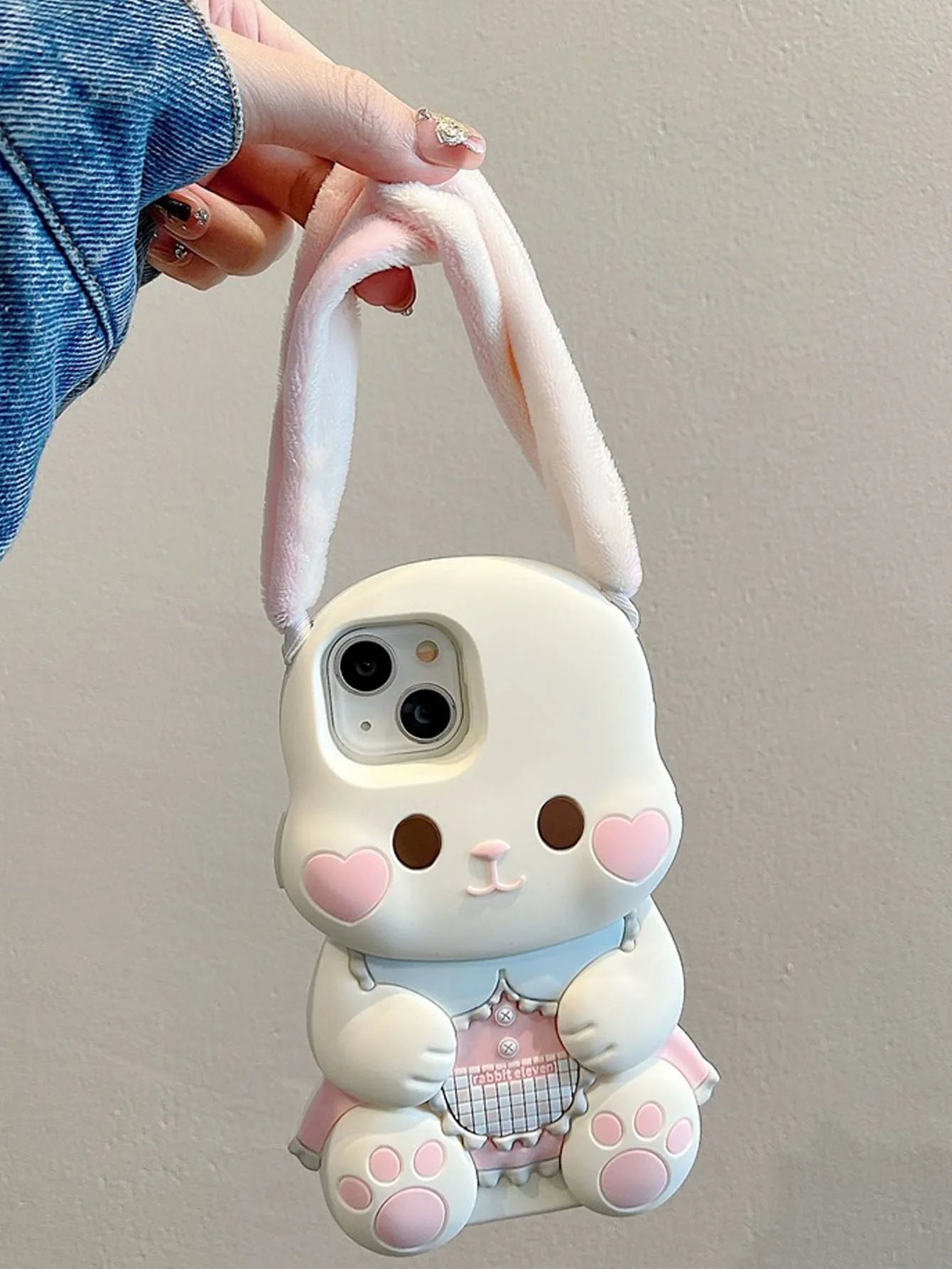 Cute 3D Plush Ear Rabbit Case C03