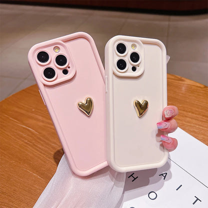 3D Gold Heart Case T01