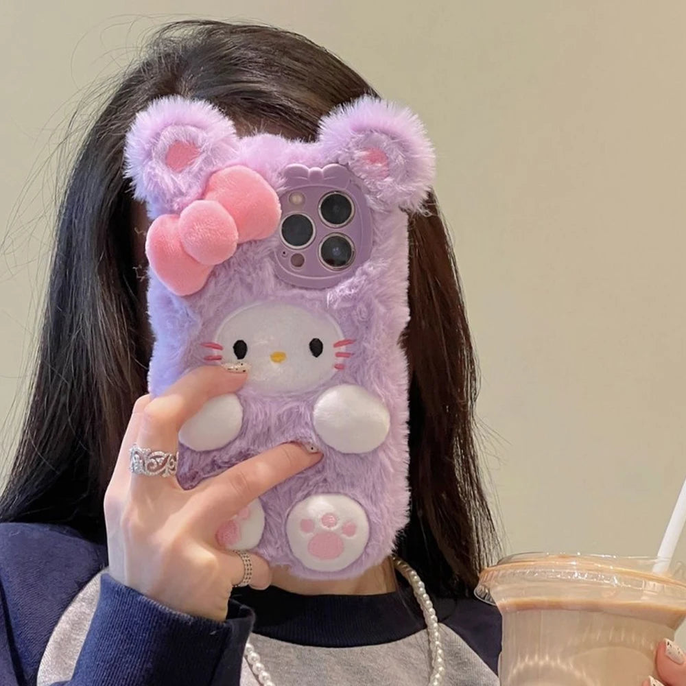 Cute Pink Plush Case C02