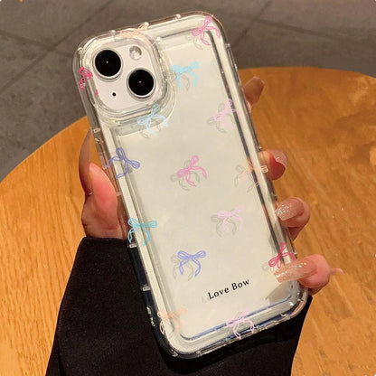 Colorful Bow Print Clear Case 01