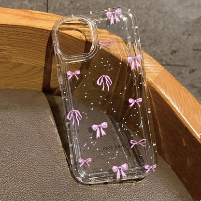 Colorful Bow Print Clear Case 01