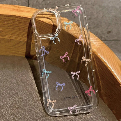 Colorful Bow Print Clear Case 01