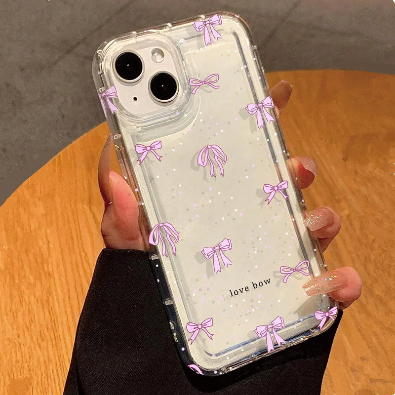 Colorful Bow Print Clear Case 01