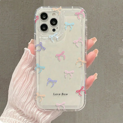 Colorful Bow Print Clear Case 01