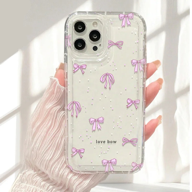 Colorful Bow Print Clear Case 01